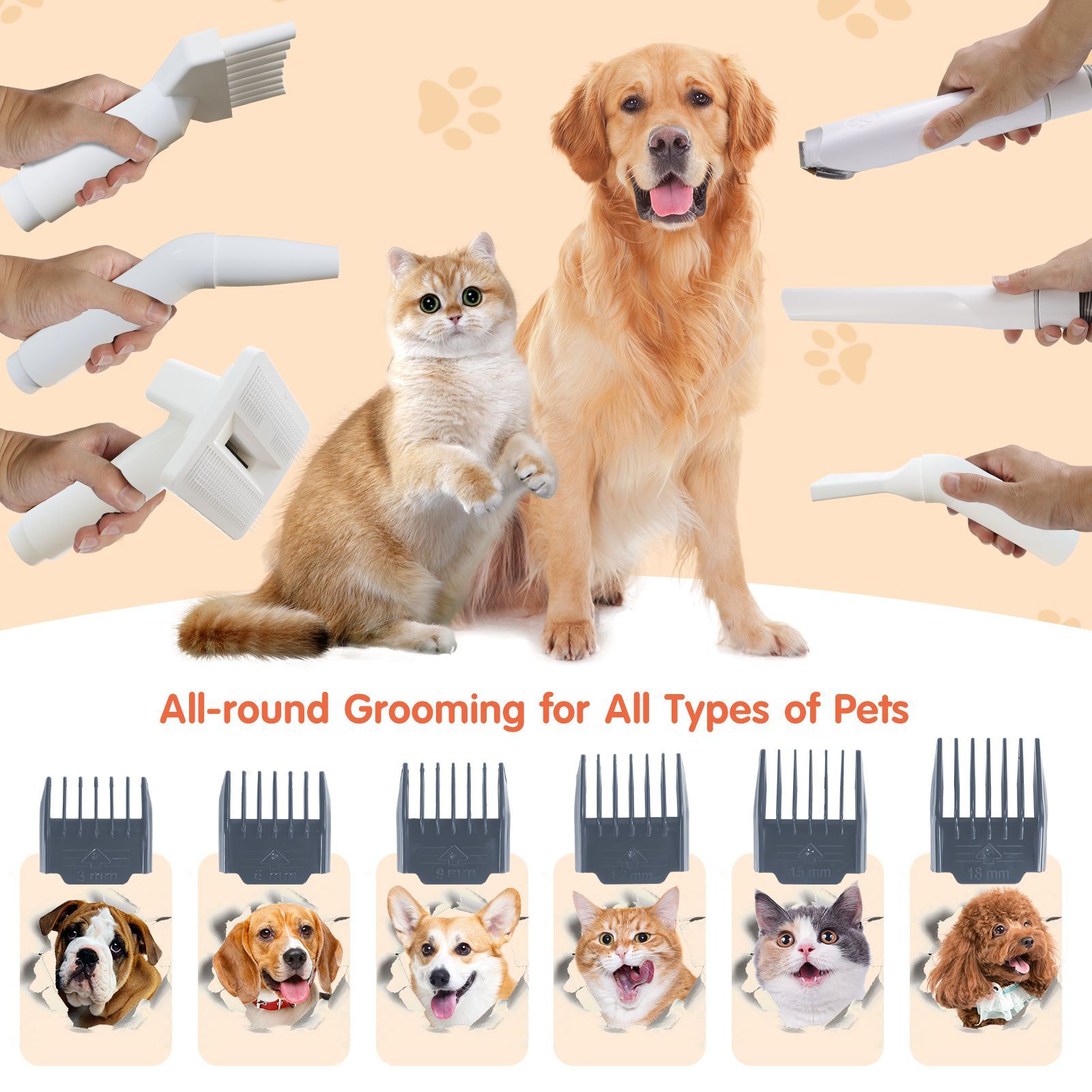 Beauty Vacuum Cleaner Kit With Strong Suction For Pet Hair